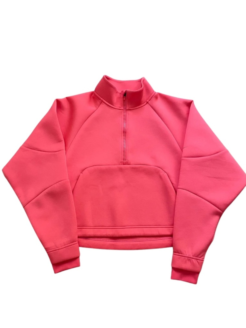 Nike Women's S Coral Pink Half-Zip Cowl Pullover Sweatshirt #0226